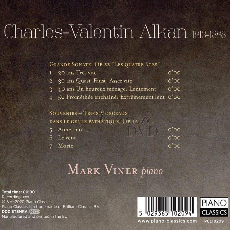 ALKAN: Grande Sonate, Op.33 & Trois Morceaux dans le genre, Pathétique Op.15; Mark Viner (CD)