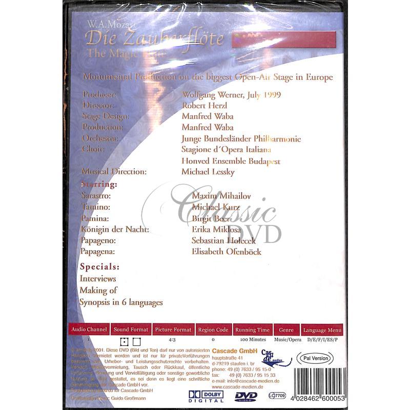 Mozart: Die Zauberflöte KV 620 - Kouzelná flétna opera (DVD)