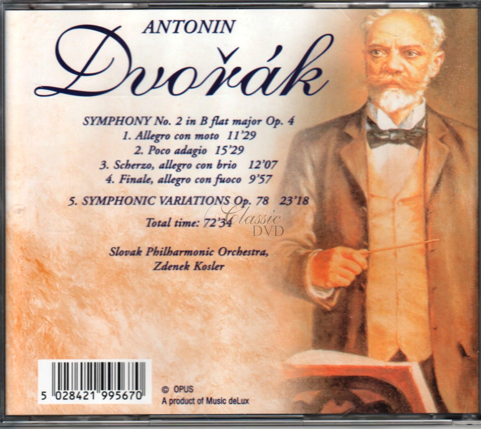 DVOŘÁK: SYMPHONY No. 2 in B flat major Op. 4, SYMPHONIC VARIATIONS Op. 78 (CD)
