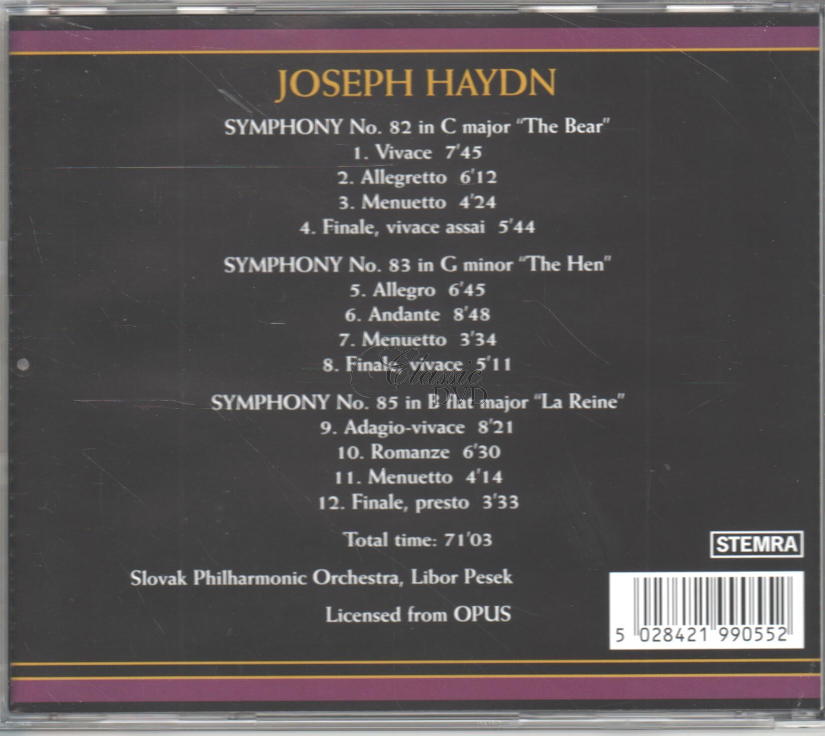 HAYDN: SYMPHONIES NOS. 82 / 83 /­ 85 (CD)