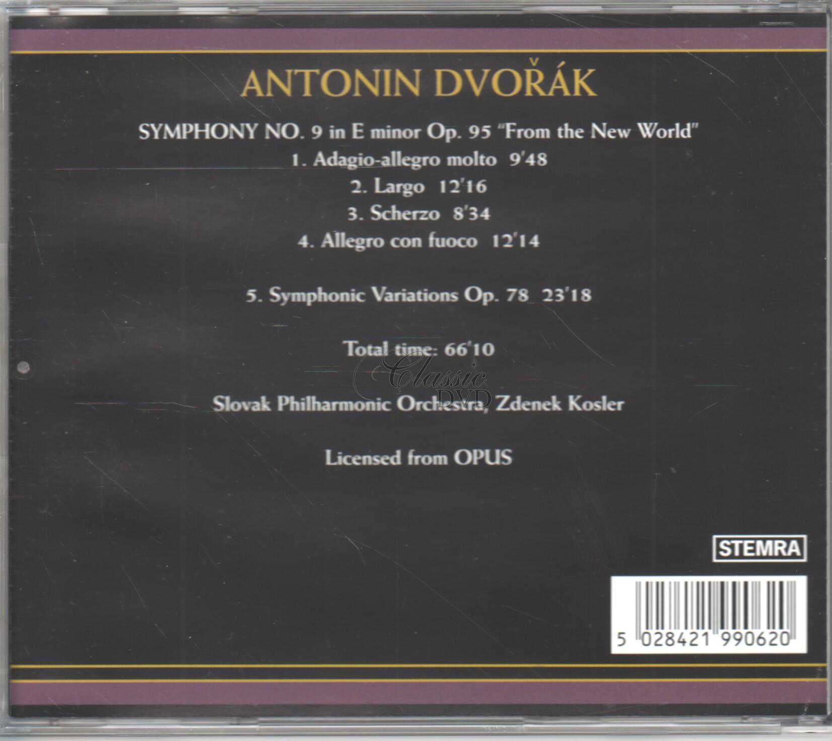 DVOŘÁK: Symphony No. 9 Op. 95 / Symphonic Variations Op. 78 (CD)
