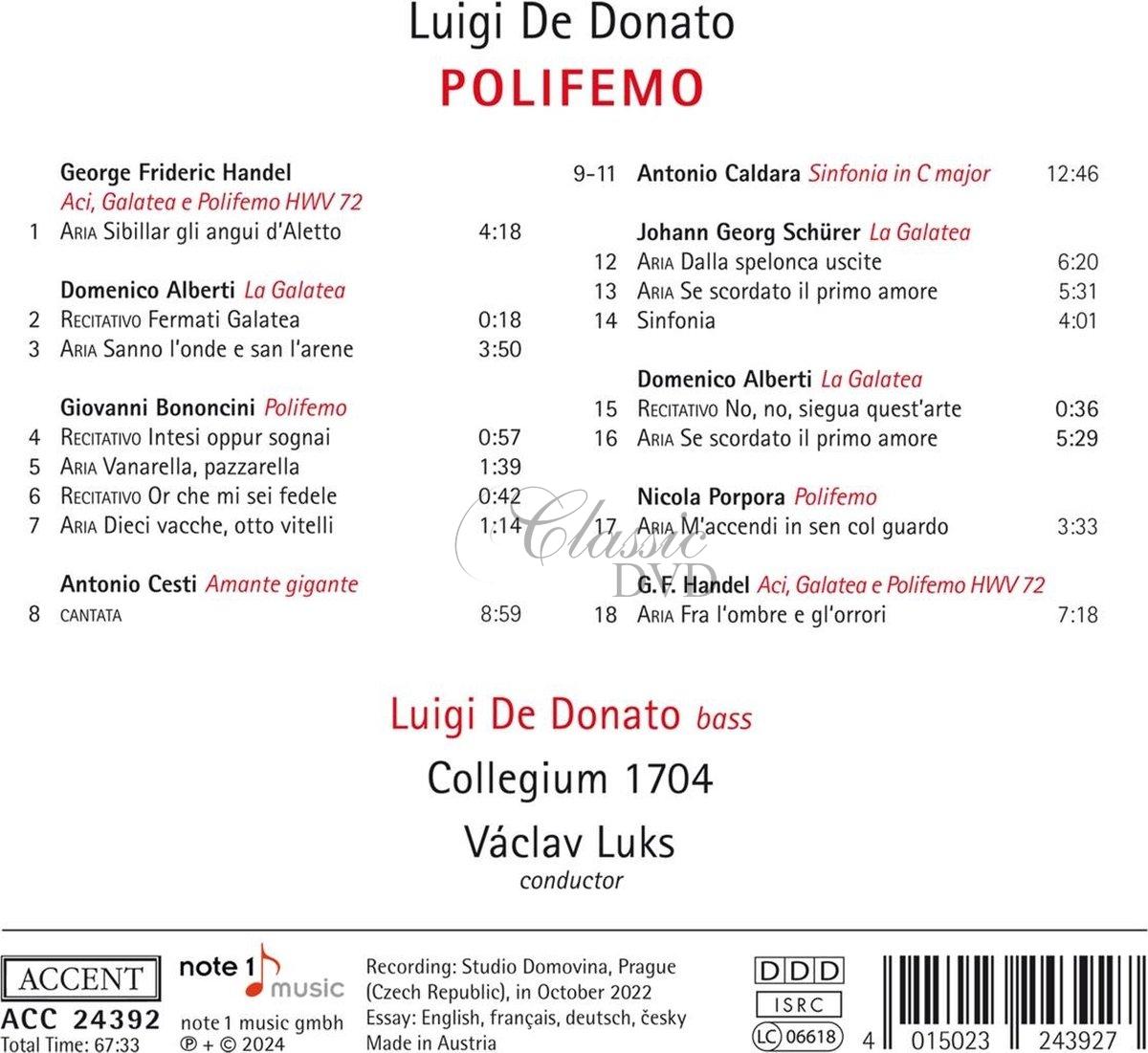 Luigi de Donato - Polifemo (CD)