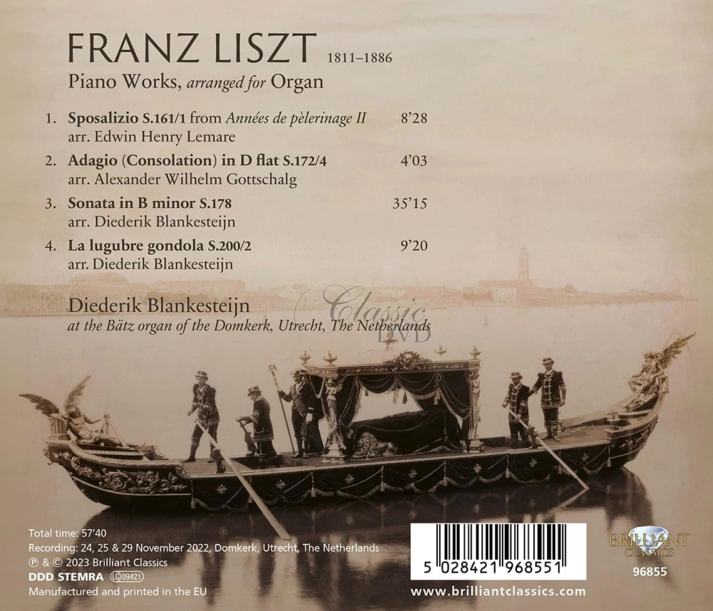 Franz Liszt: Piano Works, arranged for Organ (CD)