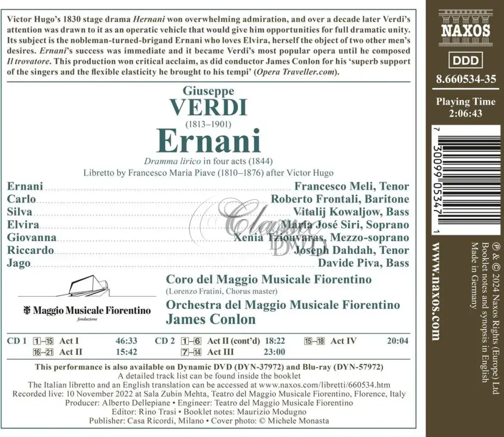 Giuseppe Verdi: Ernani opera (2CD)