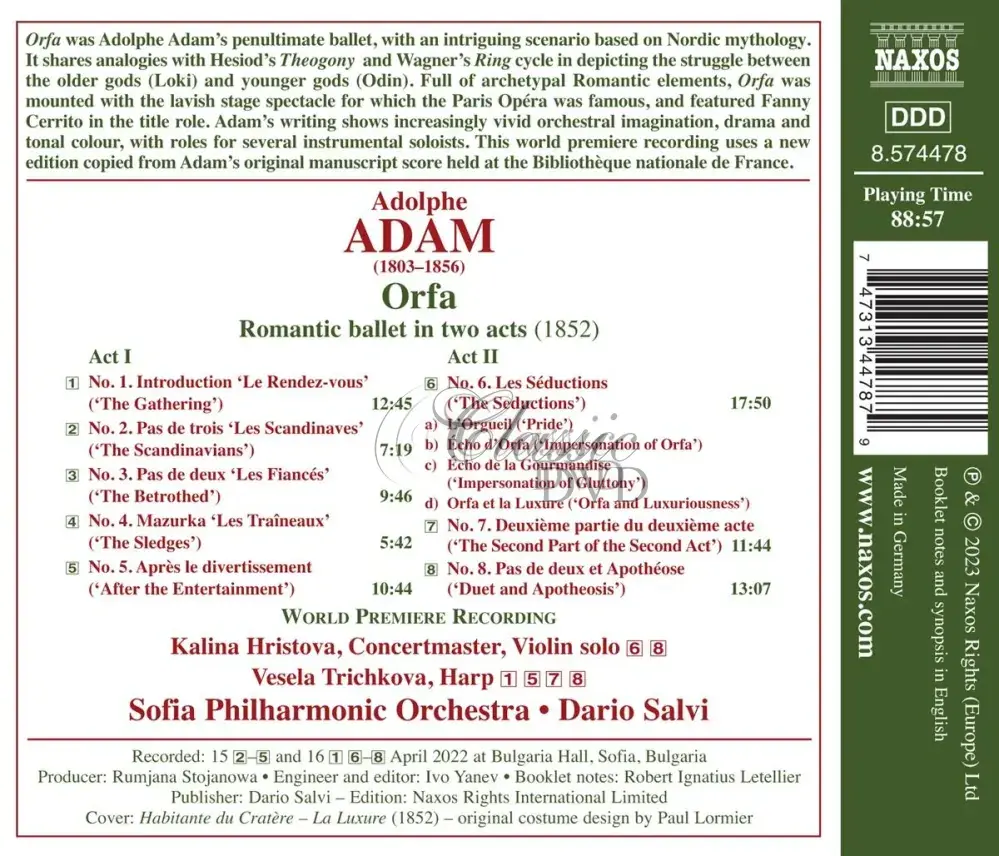 ADAM, A.: Orfa Ballet (CD)