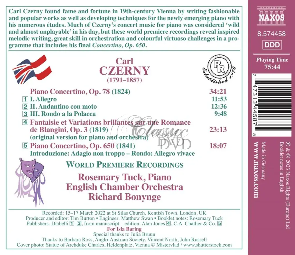 CZERNY, C.: Piano Concertinos, Opp. 78 and 650 / Fantaisie et Variations brillantes (CD)