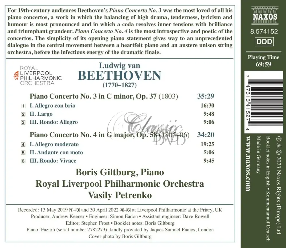 BEETHOVEN, L. van: Piano Concertos Nos. 3 & 4 (CD)