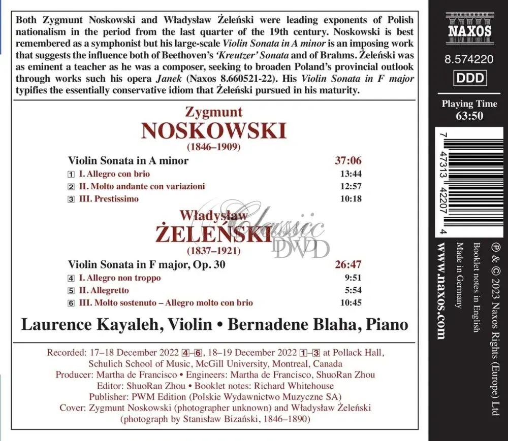 NOSKOWSKI, Z. / ŻELEŃSKI, W.: Violin Sonatas (CD)
