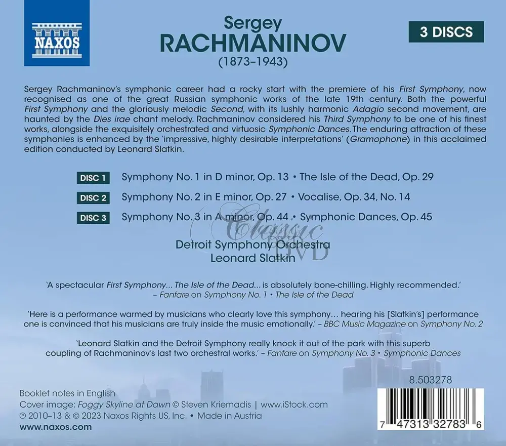 RACHMANINOV, S.: Complete Symphonies (3CD)