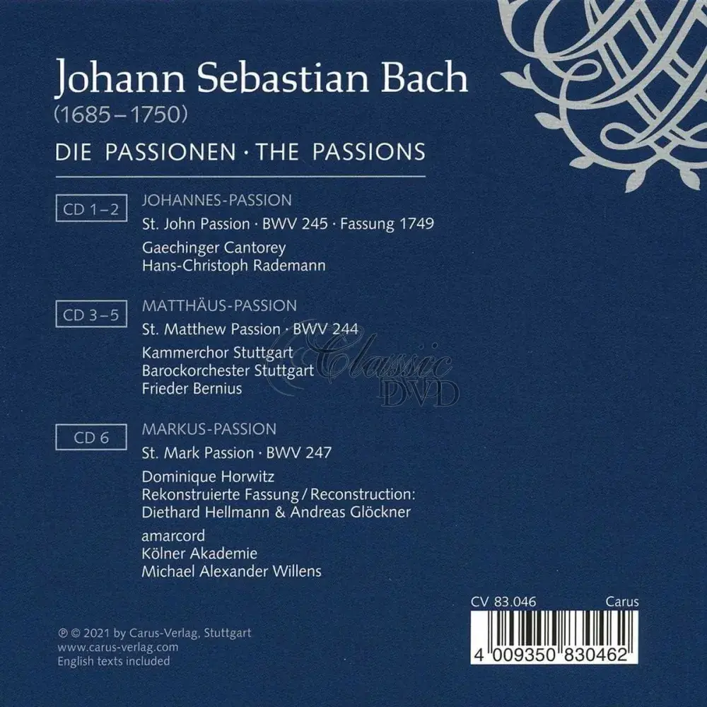Johann Sebastian Bach: Die Passionen / The Passions (6CD)