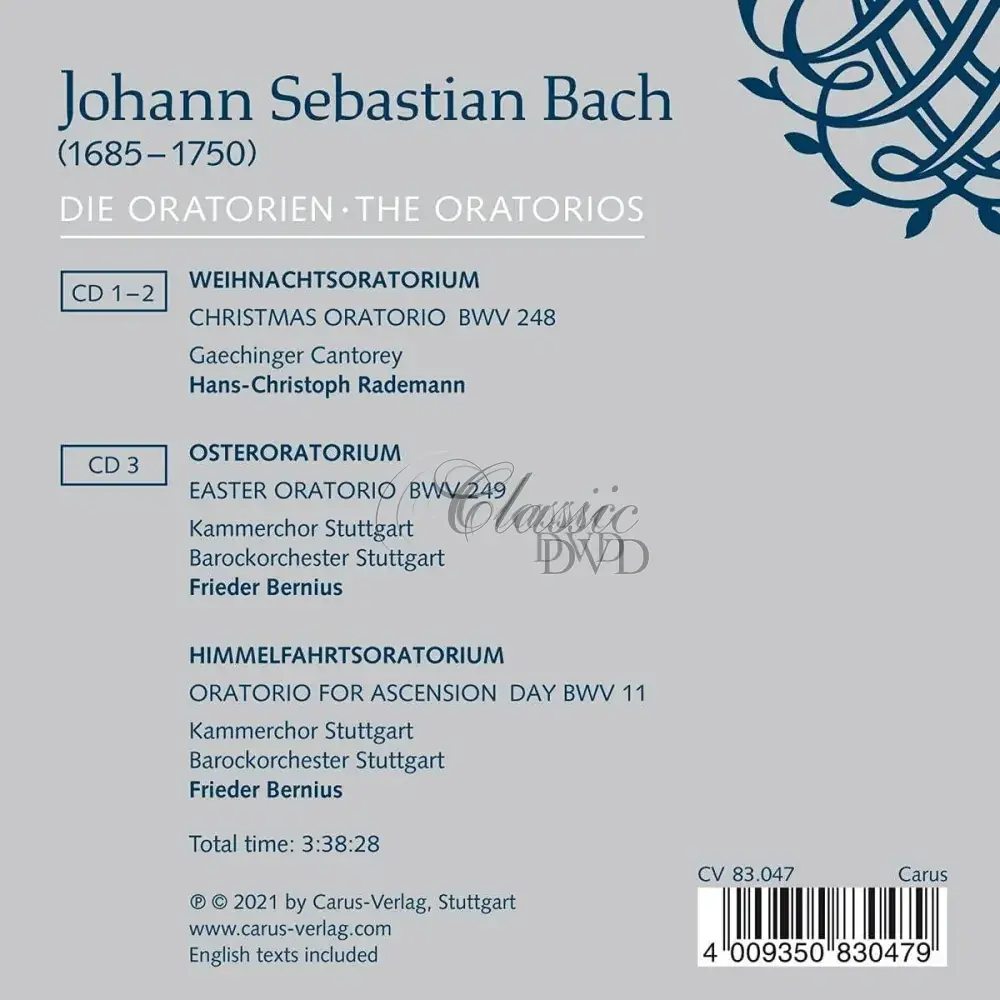 Johann Sebastian Bach: Die Oratorien / The Oratorios (3CD)