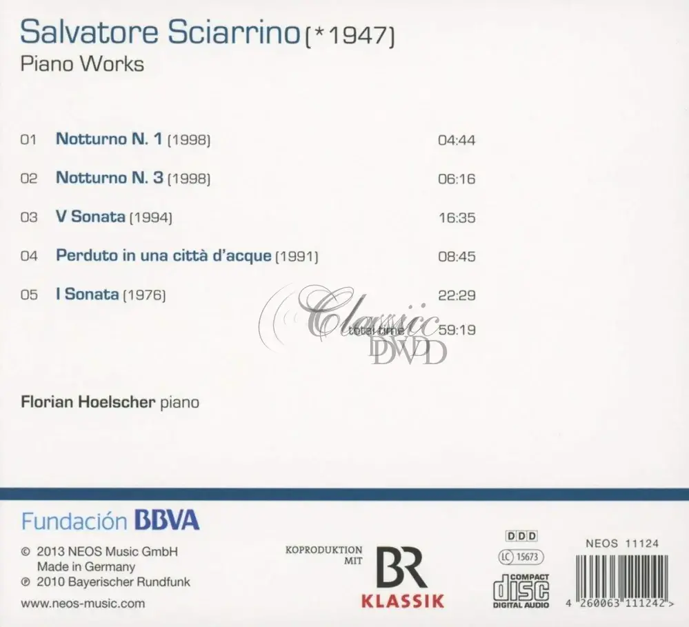Salvatore Sciarrino - Piano Works (CD)