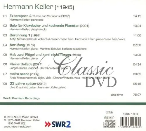 Hermann Keller - Solo, Duo, Trio Improvisations (CD)