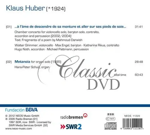 Klaus Huber …à l’âme de descendre de sa monture (CD)