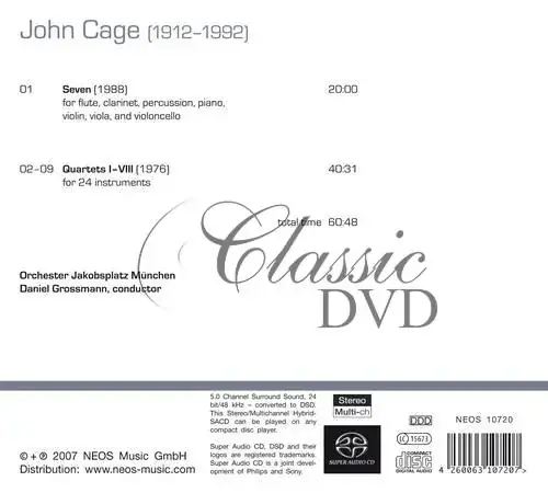 John Cage Seven Quartets I-VIII (SACD)