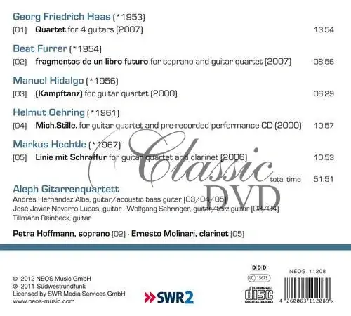 Aleph Gitarrenquartett - Haas, Furrer, Oehring, Hechtle (CD)