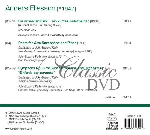 John-Edward Kelly plays Anders Eliasson (CD)