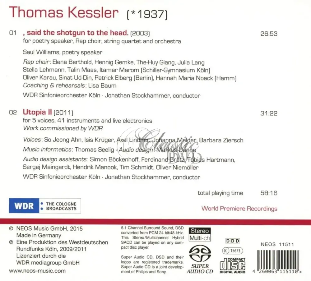 Thomas Kessler , Said The Shotgun To The Head / Utopia II (SACD)