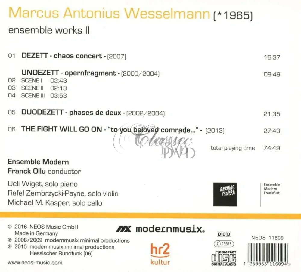 Marcus Antonius Wesselmann - ensemble works II (CD)