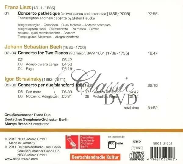 Liszt, Bach, Stravinsky - Concerti II (CD)