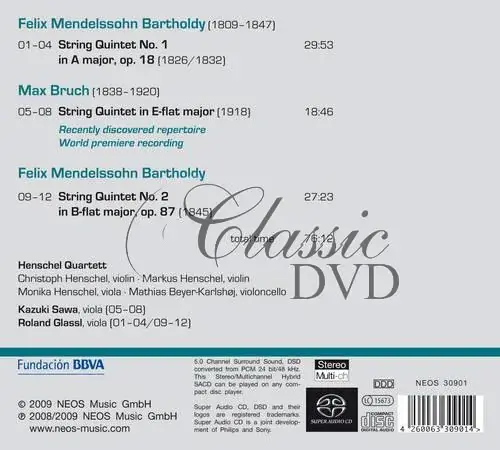 Bruch / Mendelssohn. Henschel Quartett (SACD)