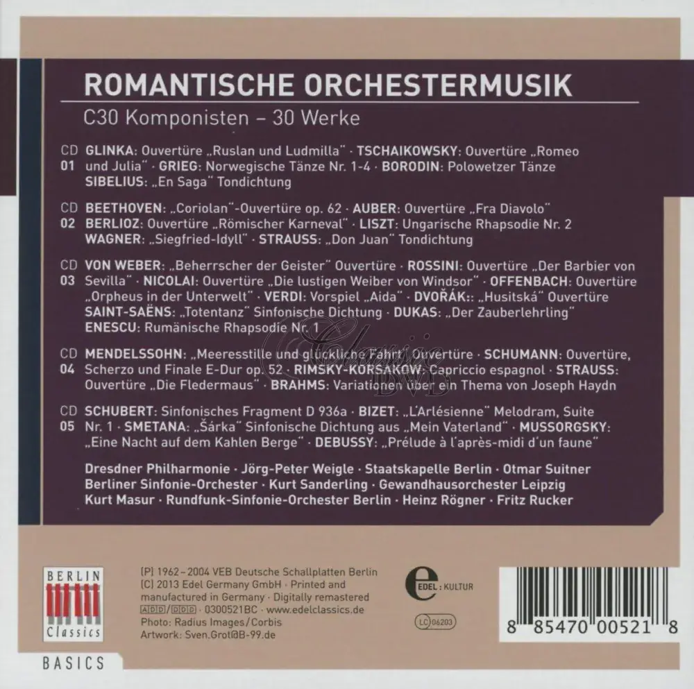 ROMANTIC ORCHESTRAL MUSIC - Romantische Orchestermusik (5CD)