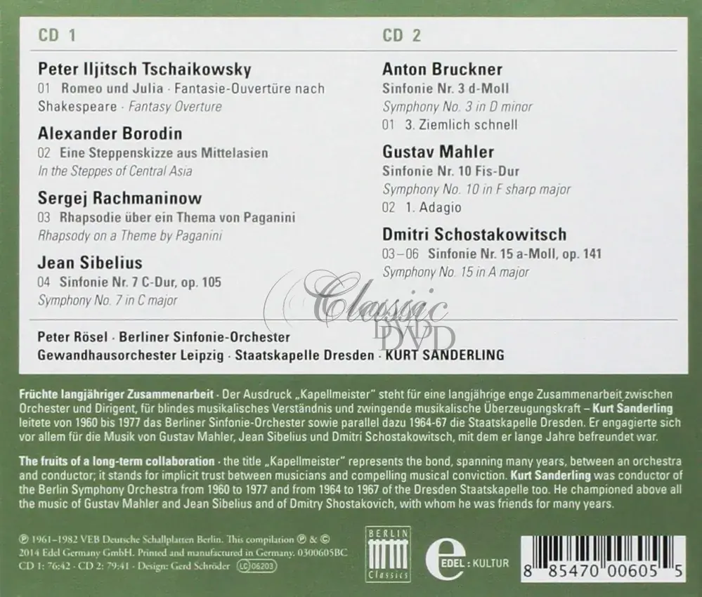 Kurt Sanderling - Kapellmeister-Edition (2CD)