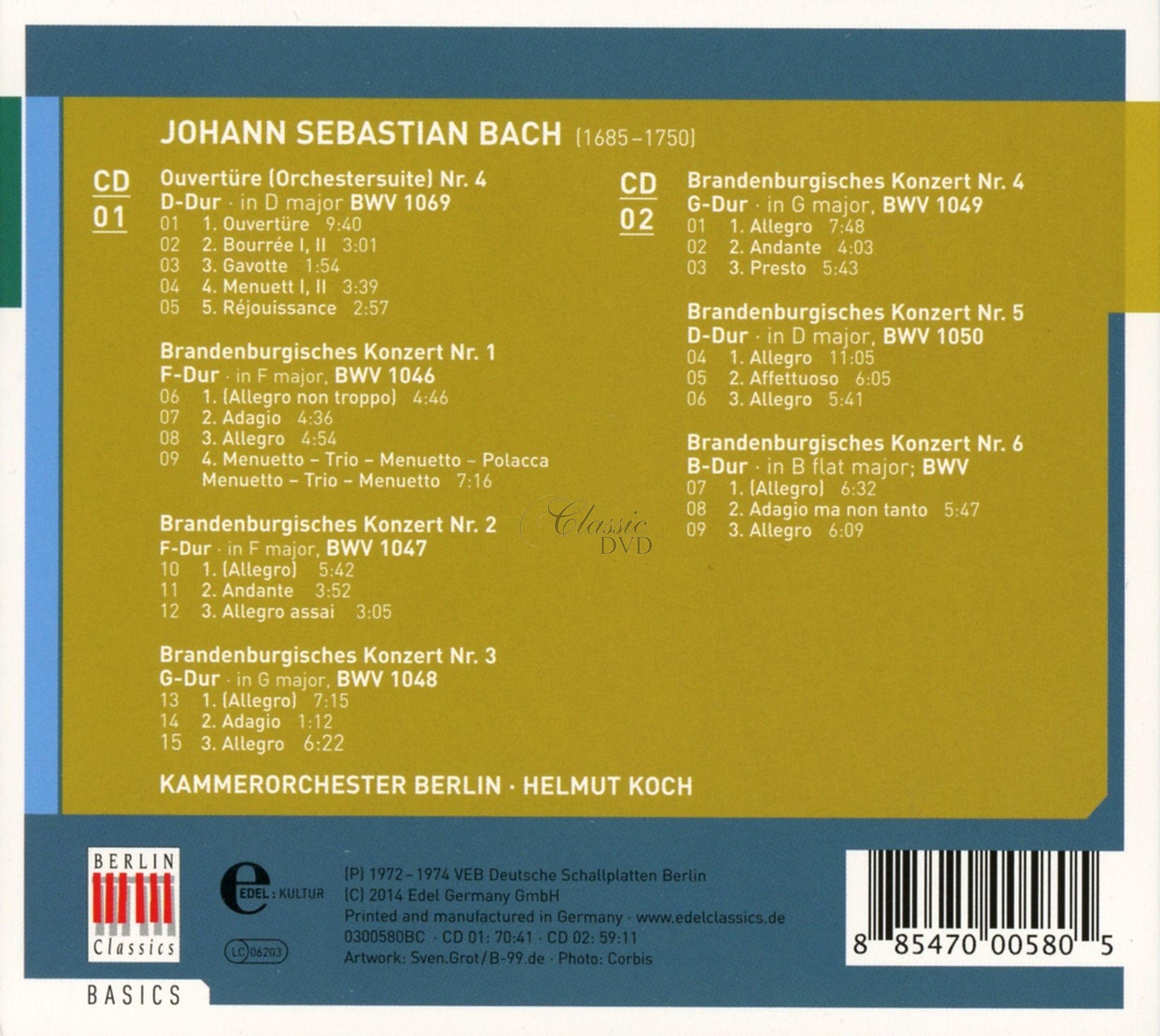Johann Sebastian Bach: Brandenburgische Konzerte 1-6 (2CD)