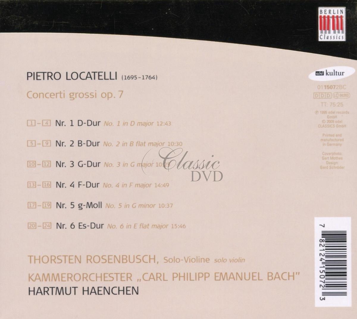 Pietro Locatelli: Concerti grossi op.7 Nr.1-6 (CD)