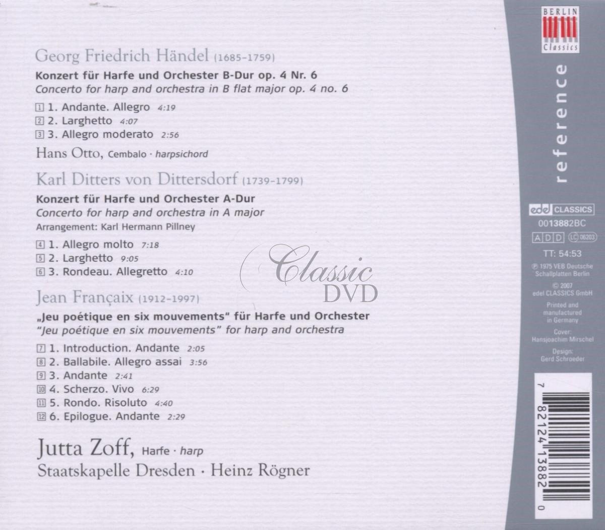 Harp Concertos - Händel, Dittersdorf, Francaix (CD)