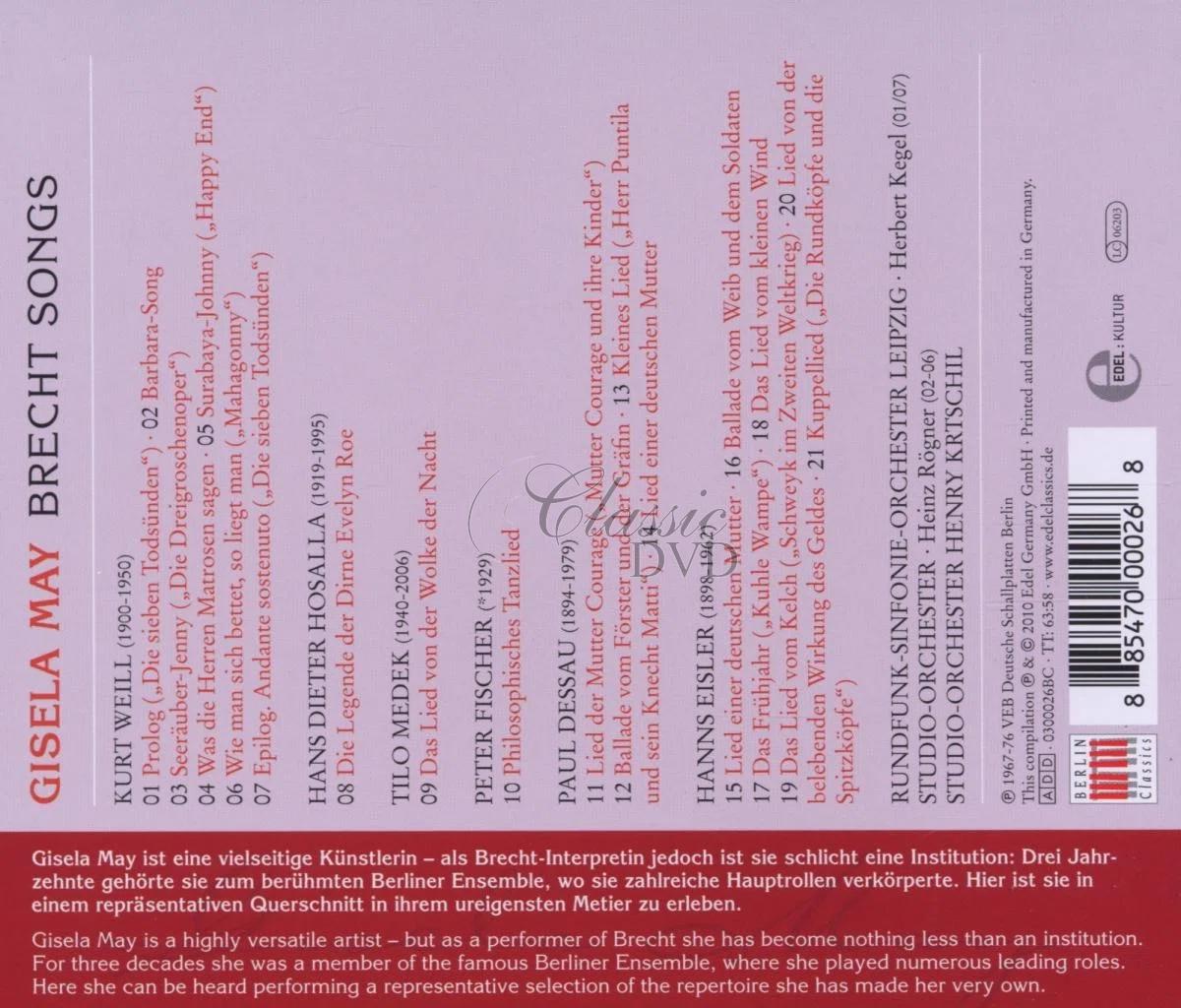 Gisela May - Brecht-Songs (CD)