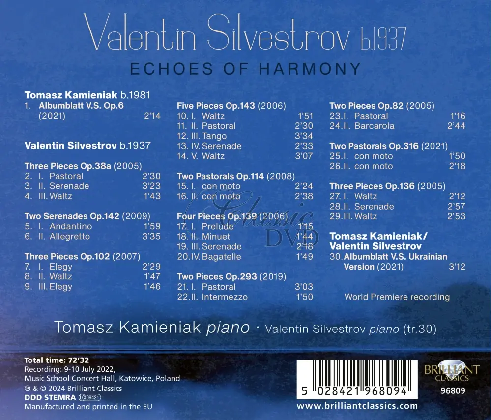 Valentin Silvestrov: Echoes Of Harmony (CD)