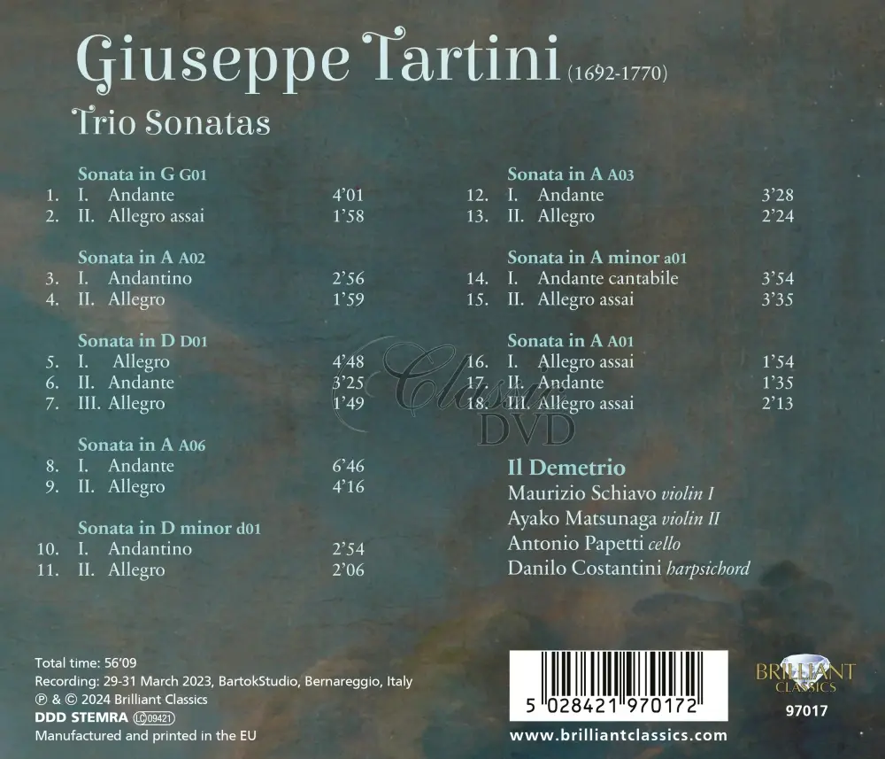 Giuseppe Tartini: Trio Sonatas (CD)
