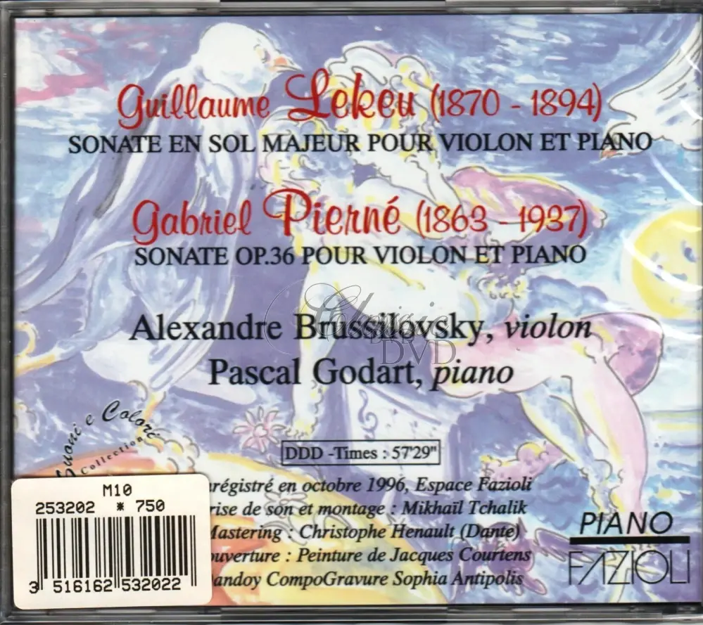 GUILLAUME LEKEU Sonata for Violin & Piano / GABRIEL PIERNE Sonata for Violin & Piano Op. 36 (CD)