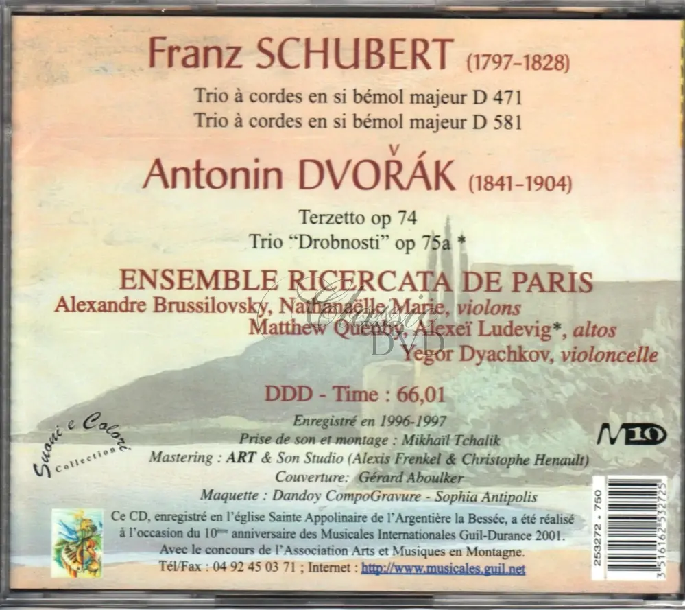 Franz Schubert: String Trios D. 471 & D. 581 / Antonin Dvorak: Terzetto, op. 74 - Trio "Drobnosti", op. 75a (CD)