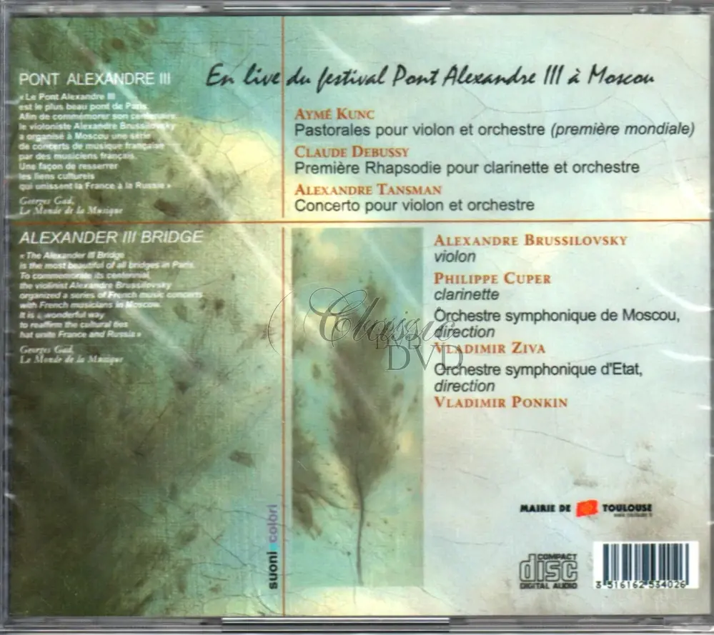 Ayme Kunc, Claude Debussy, Alexandre Tansman - Pastorales (CD)