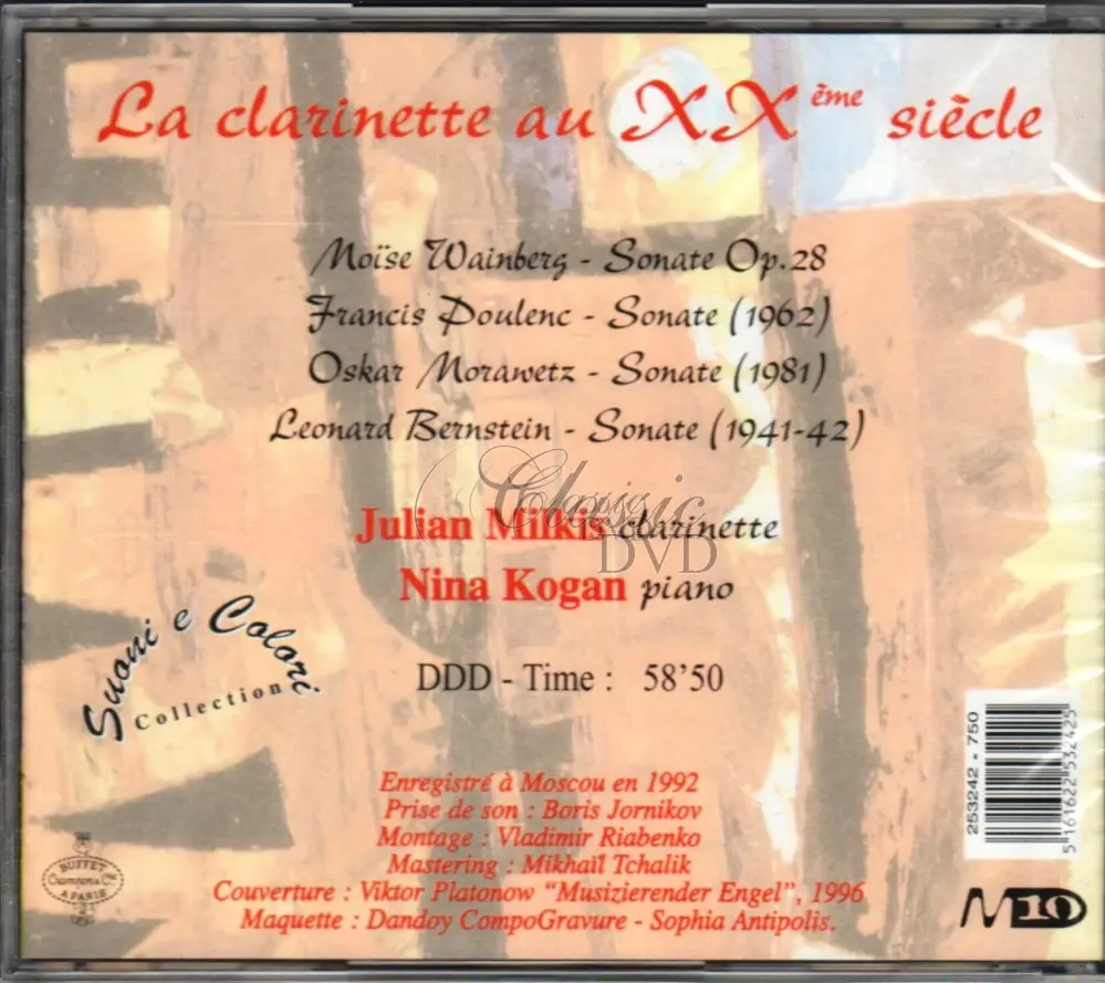 CLARINET OF XX CENTURY Weinberg, Poulenc, Morawetz, Bernstein (CD)