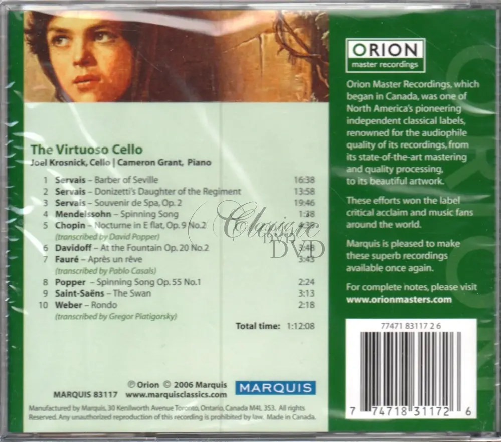 VIRTUOSO CELLO - SERVAIS, MENDELSSOHN, DAVYDOV, CHOPIN, FAURE, WEBER (CD)