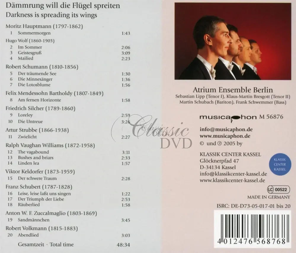 Atrium Ensemble - Dämmrung will die Flügel spreiten (CD)
