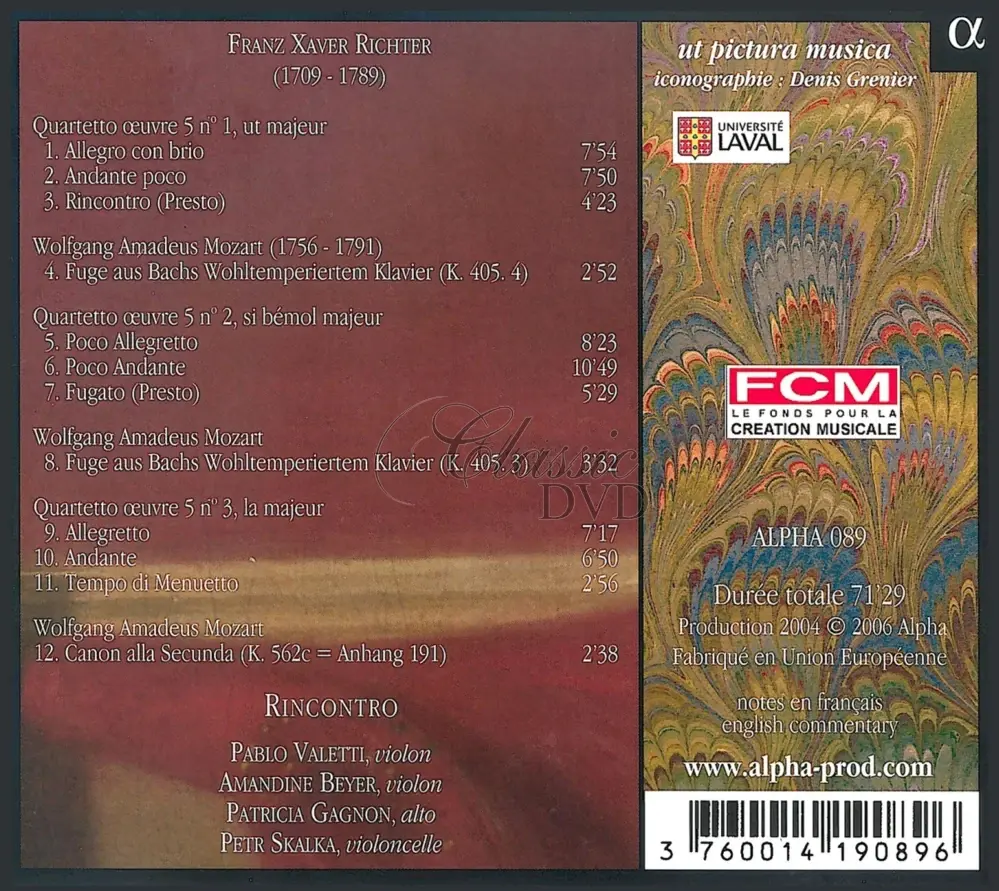 Franz Xaver Richter: Streichquartette op.5 Nr.1-3 (CD)