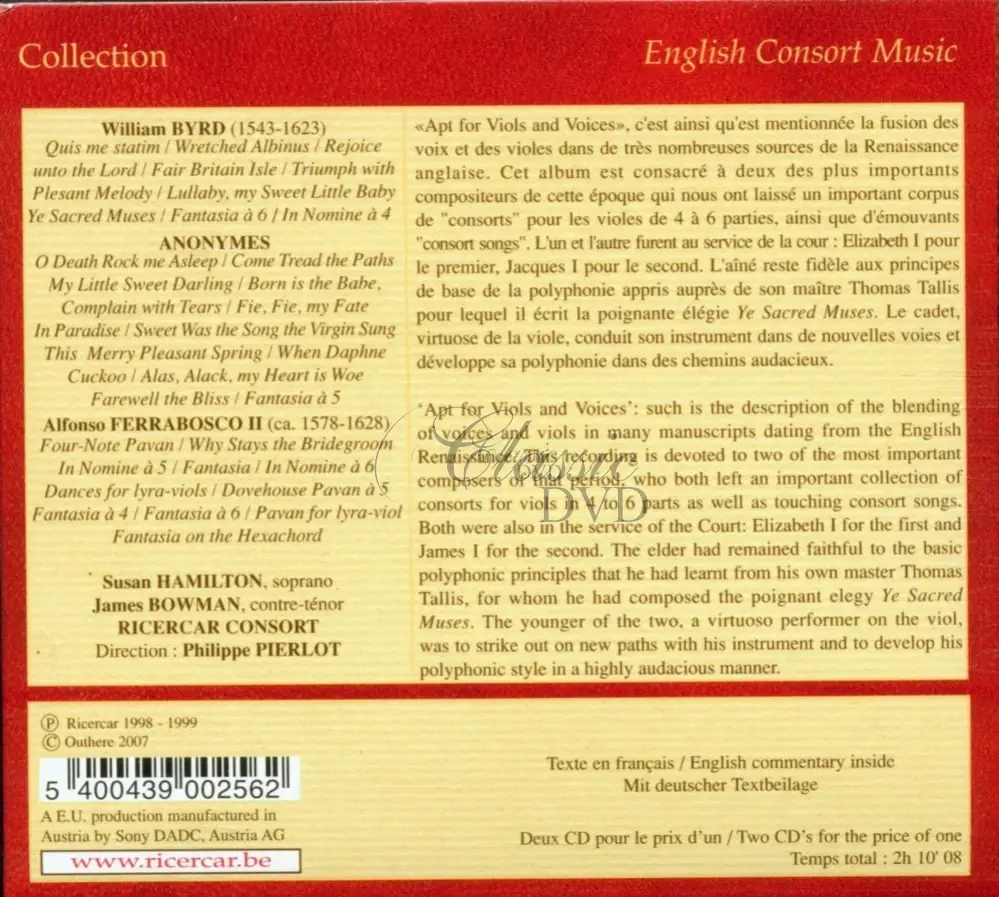 Alfonso "Il Padre" Ferrabosco: Consort Music (2CD)