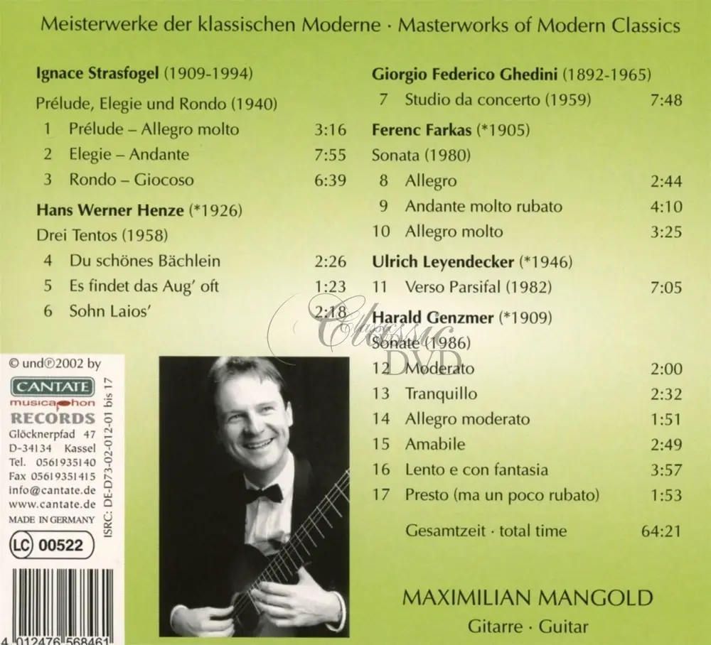 Maximilian Mangold - Masterworks Of Modern Classics (CD)