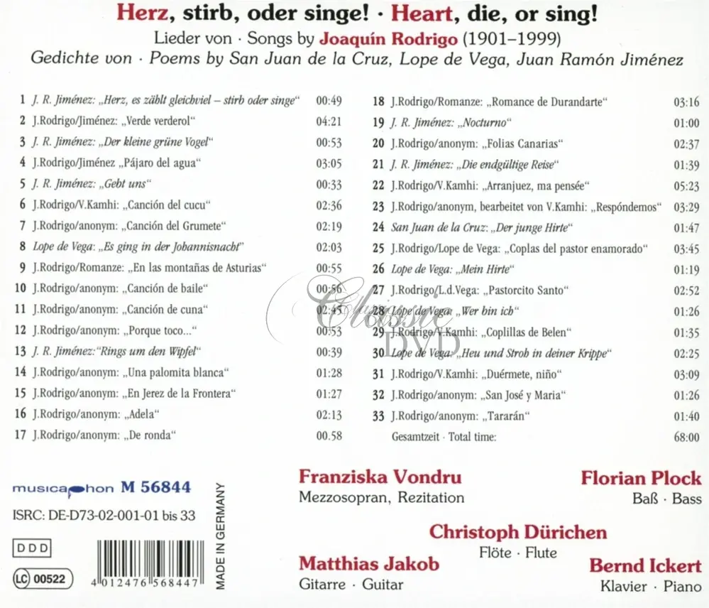 Joaquin Rodrigo: Songs (CD)
