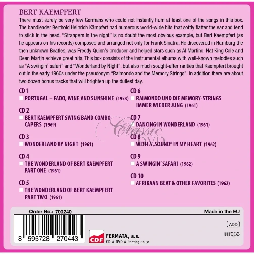 Bert Kaempfert: 10 Original Albums & Bonus Tracks - Milestones of a Legend (10CD)