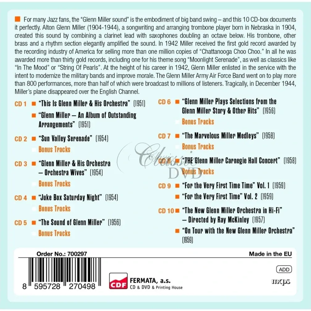GLENN MILLER Milestones of a Swing Legend - 13 Original Albums (10CD)