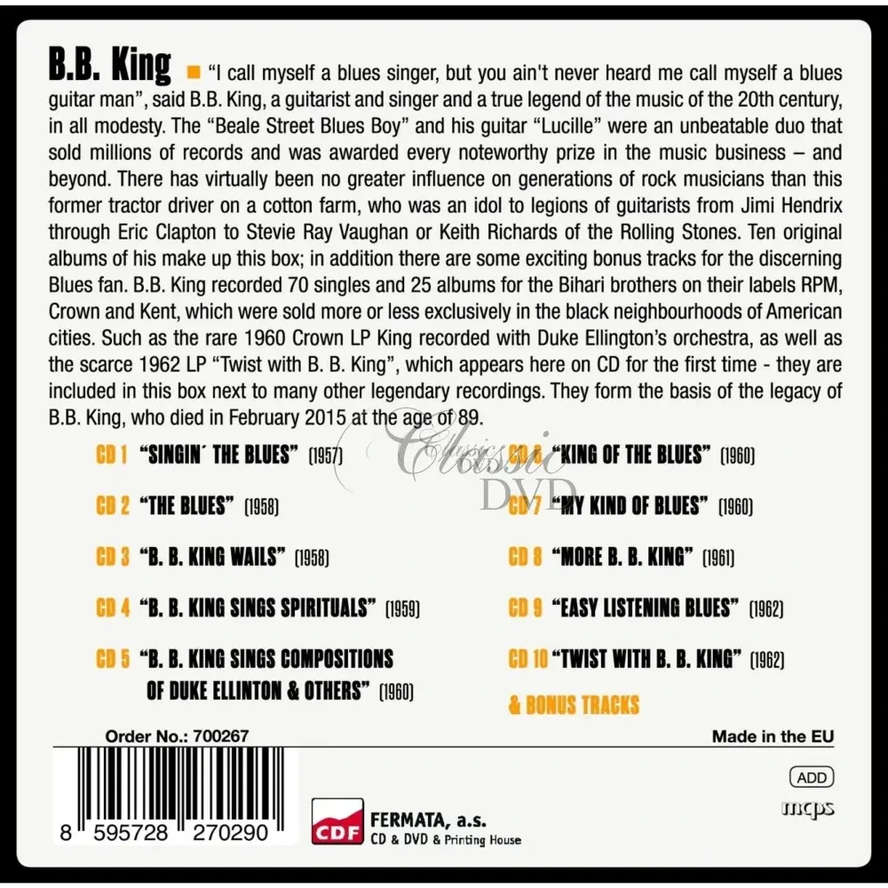 B.B. King - Milestones of a Blues Legend (10CD)