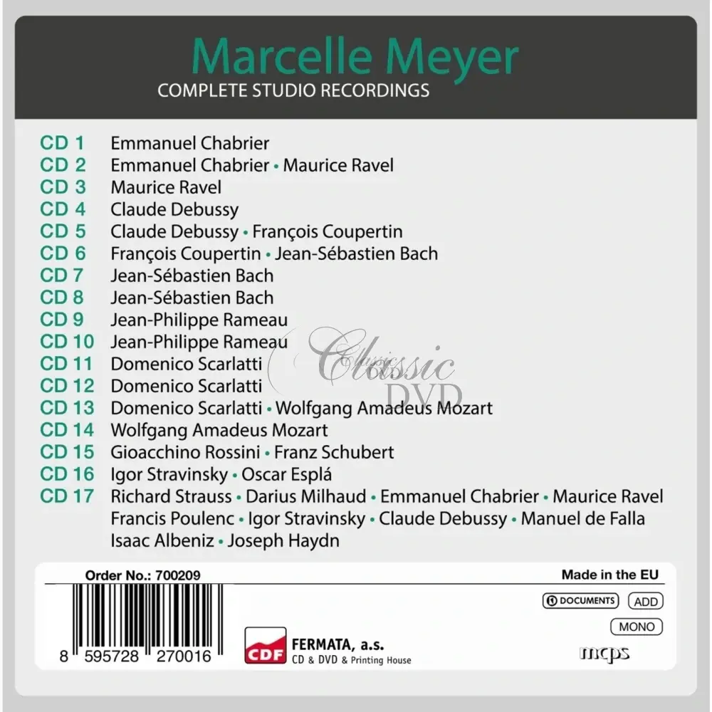 Marcelle Meyer - Complete Studio Recordings 1925-1957 (17CD)