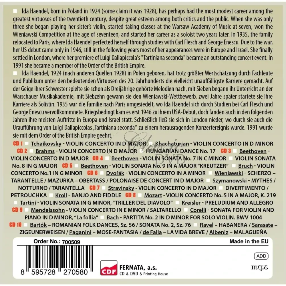 Ida Haendel - Milestones of a Violin Legend (10CD)