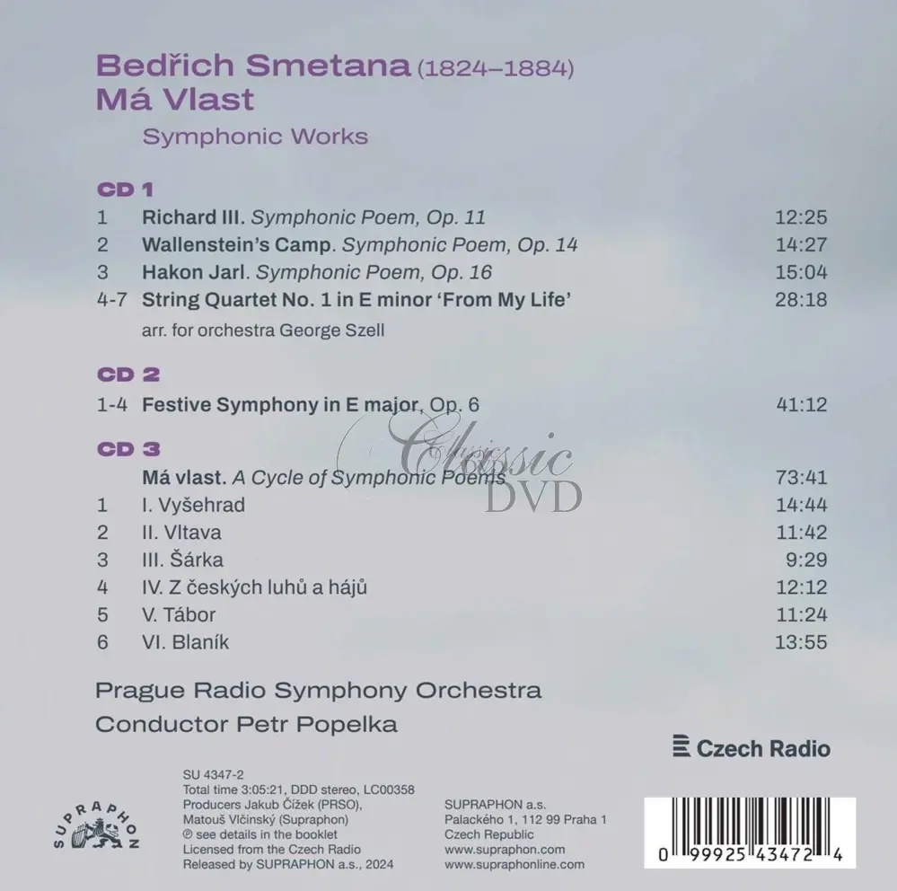 SMETANA Má vlast, Symphonic Works (3CD)