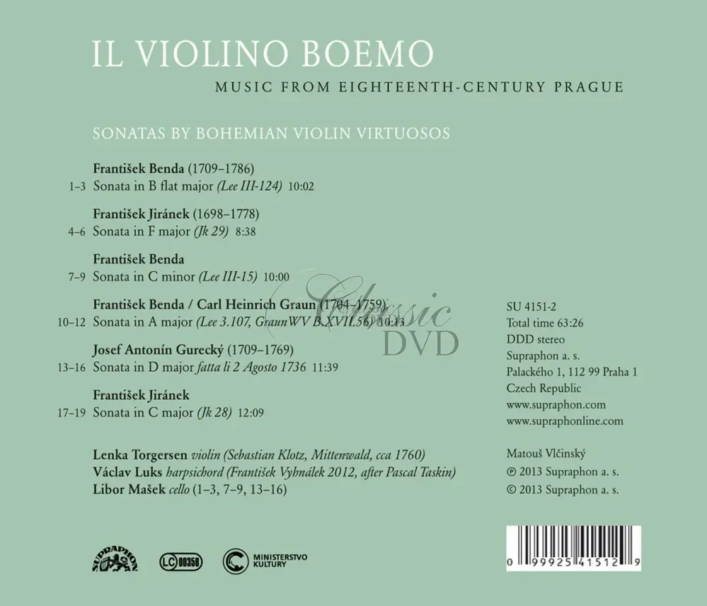 Il Violino Boemo - Benda / Gurecký / Jiránek (CD)